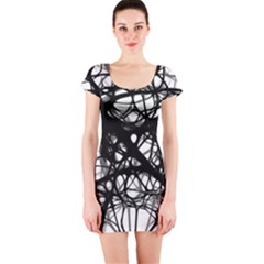 Neurons Brain Cells Brain Structure Short Sleeve Bodycon Dress by BangZart