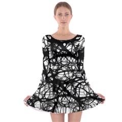 Neurons Brain Cells Brain Structure Long Sleeve Skater Dress by BangZart