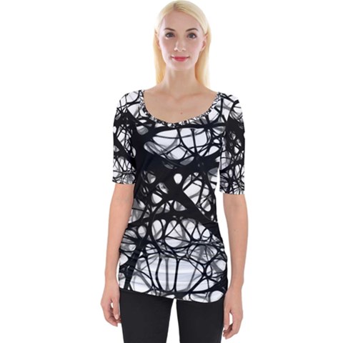 Neurons Brain Cells Brain Structure Wide Neckline Tee by BangZart