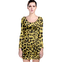 Animal Fur Skin Pattern Form Long Sleeve Bodycon Dress by BangZart