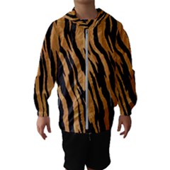 Animal Tiger Seamless Pattern Texture Background Hooded Wind Breaker (kids) by BangZart