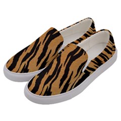 Animal Tiger Seamless Pattern Texture Background Men s Canvas Slip Ons