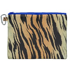 Animal Tiger Seamless Pattern Texture Background Canvas Cosmetic Bag (xxl)