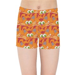 Animals Pet Cats Mammal Cartoon Kids Sports Shorts by BangZart