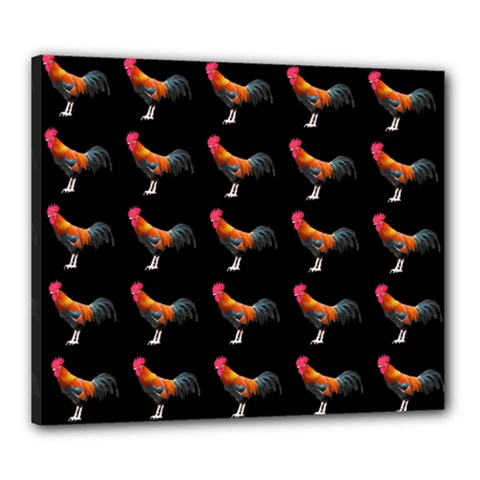 Background Pattern Chicken Fowl Canvas 24  X 20  by BangZart