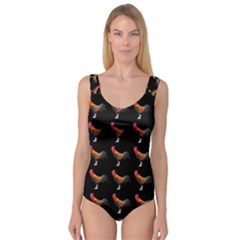 Background Pattern Chicken Fowl Princess Tank Leotard  by BangZart