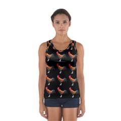 Background Pattern Chicken Fowl Sport Tank Top  by BangZart