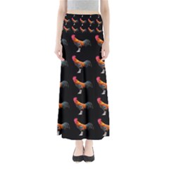 Background Pattern Chicken Fowl Full Length Maxi Skirt by BangZart