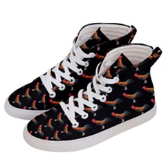 Background Pattern Chicken Fowl Women s Hi-top Skate Sneakers by BangZart