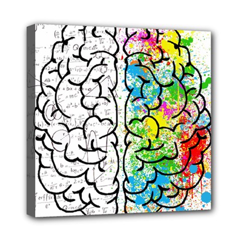 Brain Mind Psychology Idea Hearts Mini Canvas 8  X 8  by BangZart