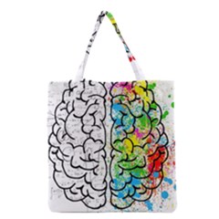 Brain Mind Psychology Idea Hearts Grocery Tote Bag by BangZart