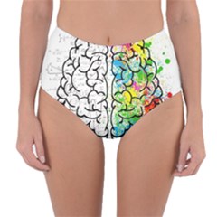 Brain Mind Psychology Idea Hearts Reversible High-waist Bikini Bottoms by BangZart