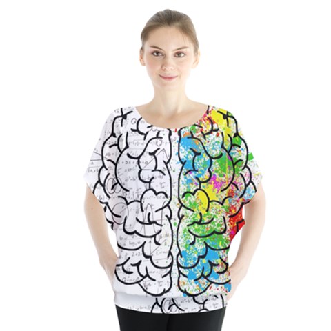 Brain Mind Psychology Idea Hearts Blouse by BangZart