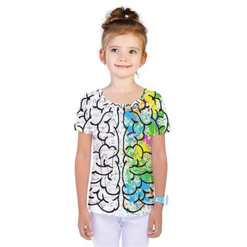 Brain Mind Psychology Idea Hearts Kids  One Piece Tee by BangZart