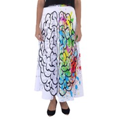 Brain Mind Psychology Idea Hearts Flared Maxi Skirt by BangZart