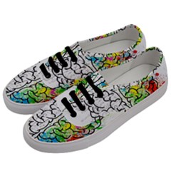 Brain Mind Psychology Idea Hearts Men s Classic Low Top Sneakers by BangZart