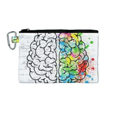 Brain Mind Psychology Idea Hearts Canvas Cosmetic Bag (medium) by BangZart