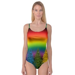 Christmas Colorful Rainbow Colors Camisole Leotard  by BangZart