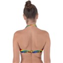 Christmas Colorful Rainbow Colors Halter Bandeau Bikini Top View2