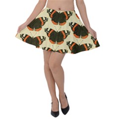 Butterfly Butterflies Insects Velvet Skater Skirt