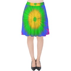 Spot Explosion Star Experiment Velvet High Waist Skirt by BangZart