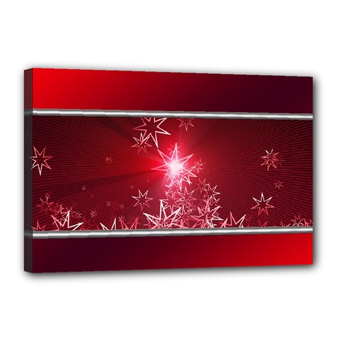 Christmas Candles Christmas Card Canvas 18  X 12 