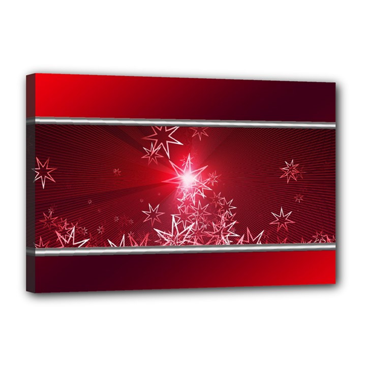 Christmas Candles Christmas Card Canvas 18  x 12 