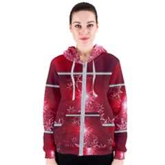 Christmas Candles Christmas Card Women s Zipper Hoodie by BangZart