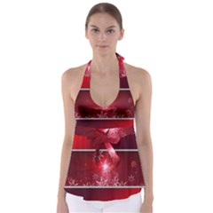 Christmas Candles Christmas Card Babydoll Tankini Top by BangZart