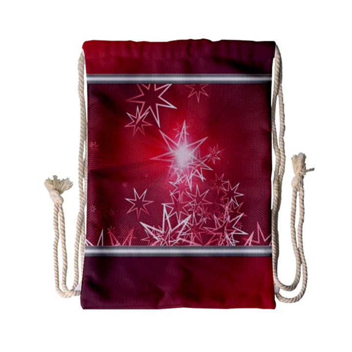 Christmas Candles Christmas Card Drawstring Bag (Small)