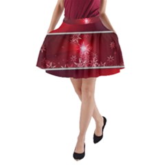 Christmas Candles Christmas Card A-line Pocket Skirt by BangZart