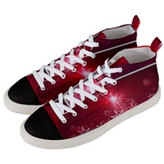 Christmas Candles Christmas Card Men s Mid-top Canvas Sneakers by BangZart