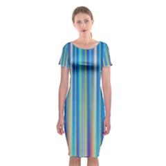 Colorful Color Arrangement Classic Short Sleeve Midi Dress by BangZart