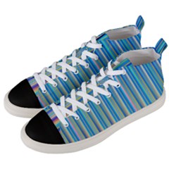 Colorful Color Arrangement Men s Mid-top Canvas Sneakers