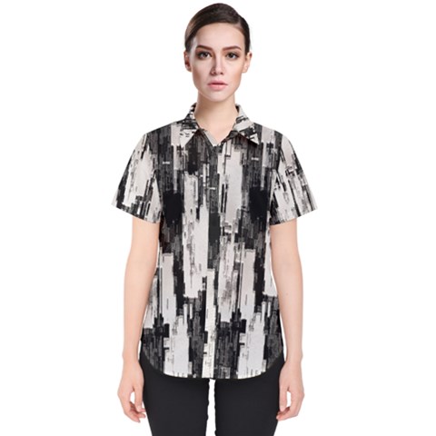 Pattern Structure Background Dirty Women s Short Sleeve Shirt by BangZart