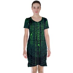 Matrix Communication Software Pc Short Sleeve Nightdress by BangZart