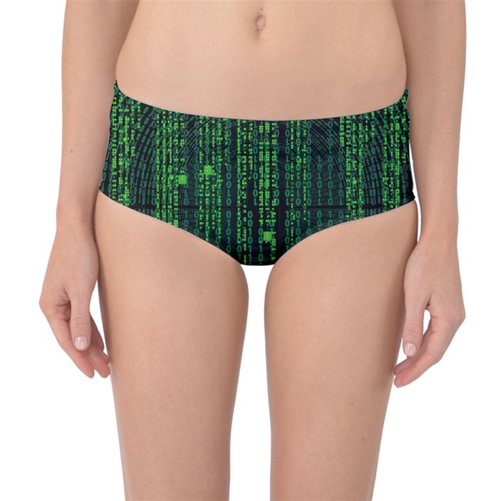 Matrix Communication Software Pc Mid-Waist Bikini Bottoms