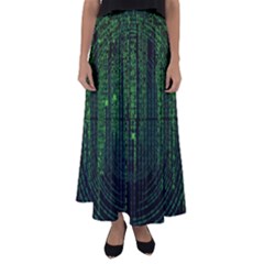 Matrix Communication Software Pc Flared Maxi Skirt by BangZart