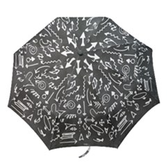 Arrows Board School Blackboard Folding Umbrellas by BangZart