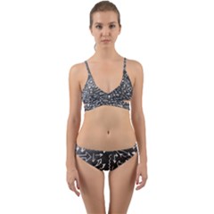 Arrows Board School Blackboard Wrap Around Bikini Set