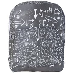 Arrows Board School Blackboard Full Print Backpack by BangZart