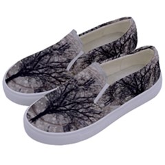 Snow Snowfall New Year S Day Kids  Canvas Slip Ons by BangZart