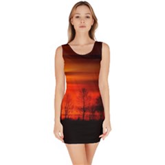 Tree Series Sun Orange Sunset Bodycon Dress by BangZart