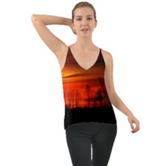 Tree Series Sun Orange Sunset Cami