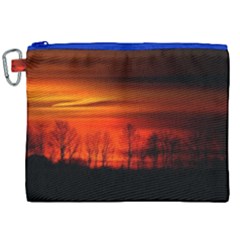 Tree Series Sun Orange Sunset Canvas Cosmetic Bag (xxl) by BangZart