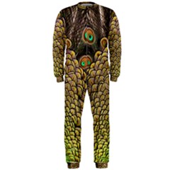 Peacock Feathers Wheel Plumage Onepiece Jumpsuit (men)  by BangZart