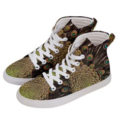 Peacock Feathers Wheel Plumage Men s Hi-top Skate Sneakers by BangZart