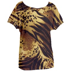 Pattern Tiger Stripes Print Animal Women s Oversized Tee by BangZart