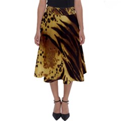 Pattern Tiger Stripes Print Animal Perfect Length Midi Skirt