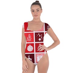 Christmas Map Innovative Modern Short Sleeve Leotard  by BangZart